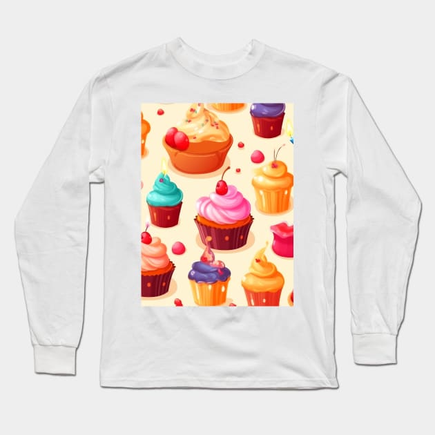 Cherry on the Cake Long Sleeve T-Shirt by SusannesArtShop